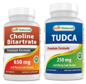 Version 1.0.0 Etiqueta de Best Naturals Colina Bitartrato 650 mg y TUDCA 250 mg