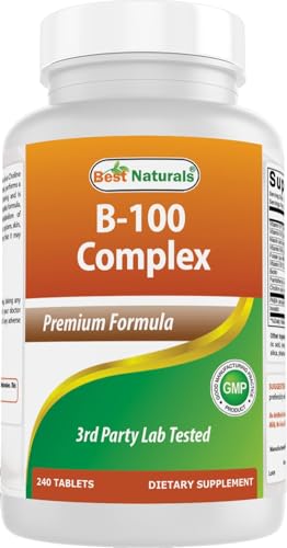 Frasco Best Naturals Complejo Vitamina B 240 tabletas