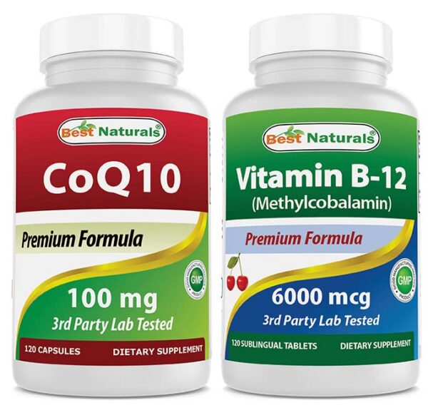 Version 1.0.0 Frente del frasco Best Naturals COQ10 y B12