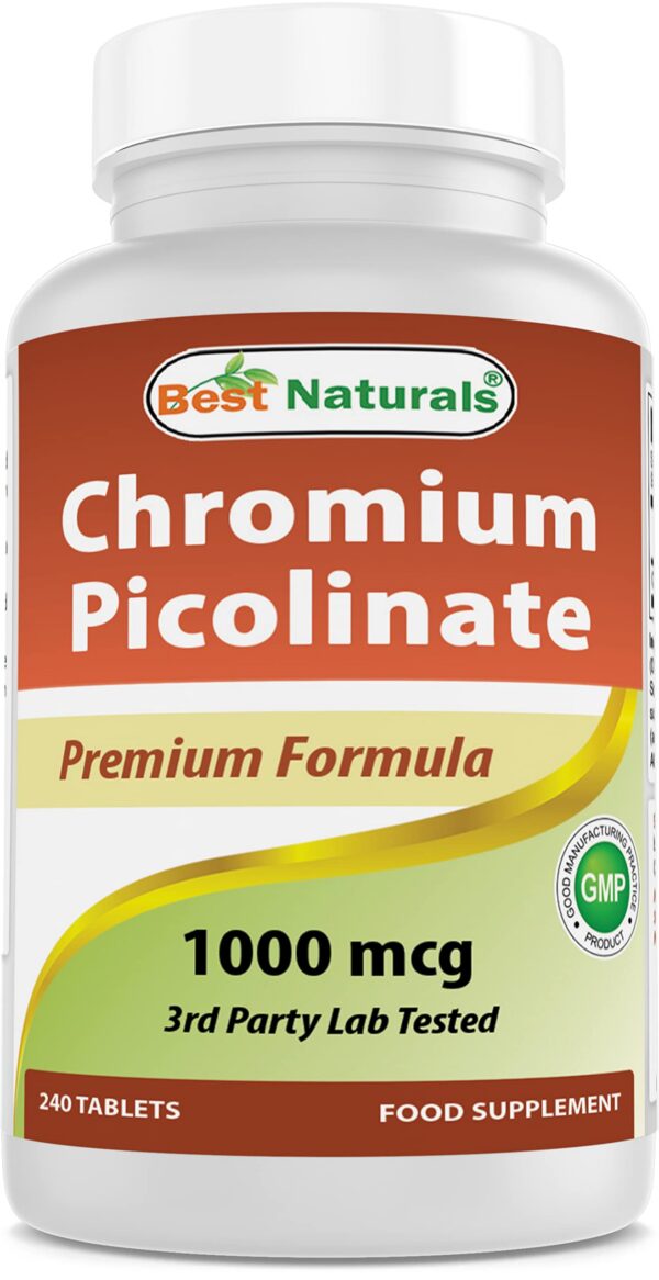 Tabletas de cromo picolinato 1000 mcg