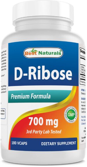 Best Naturals D-Ribosa 700 mg frasco 180 cápsulas