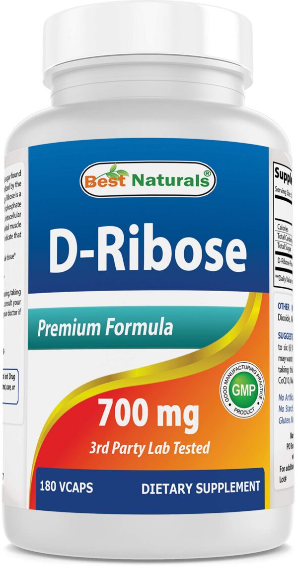 Version 1.0.0 Best Naturals D-Ribosa 700 mg frasco 180 cápsulas