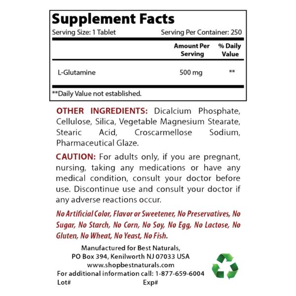 Botella Best Naturals DGL y L-Glutamina salud digestiva