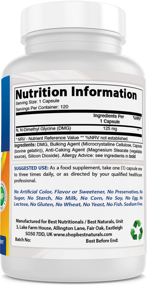 Etiqueta lateral y lista de ingredientes