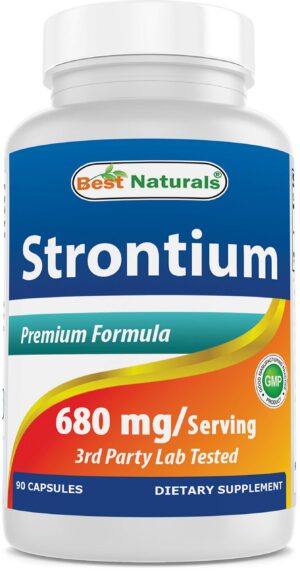 Botella de Best Naturals Fórmula de Estroncio para huesos
