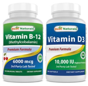 Version 1.0.0 Best Naturals etiqueta frontal B12 y D3