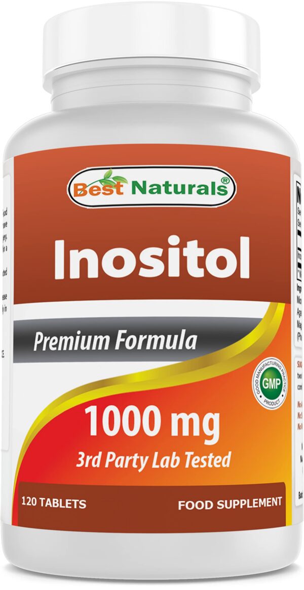 Best Naturals frasco inositol 1000mg 120 tabletas vitamina b8