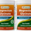 Frasco de polvo glicinato de magnesio Best Naturals