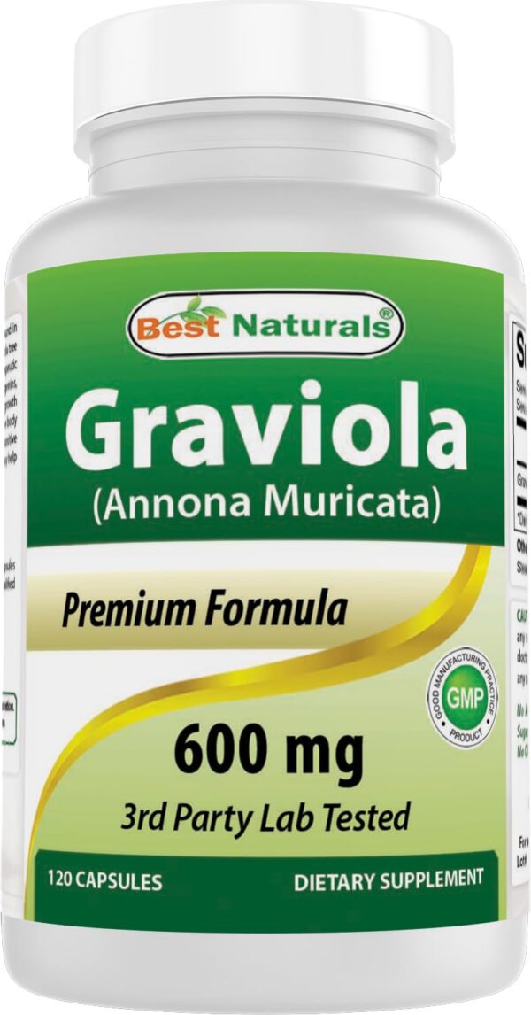 Frasco Best Naturals Graviola 600 mg