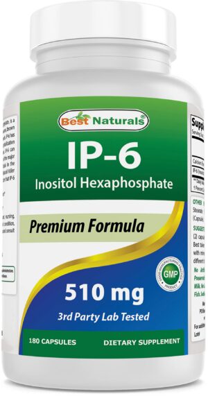 Version 1.0.0 Best Naturals IP-6 suplemento cápsulas 510 mg para salud