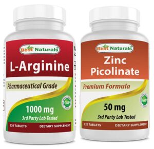 Frente del envase Best Naturals L-Arginina 1000 mg