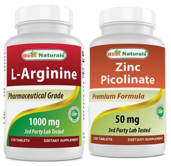 Frente del envase Best Naturals L-Arginina 1000 mg