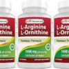 Frasco de Best Naturals L-Arginina L-ornitina 1000 mg