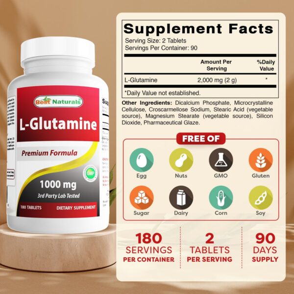 Etiqueta L-Glutamina Best Naturals