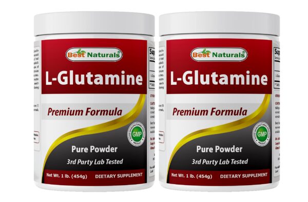 Frente de L-Glutamina Best Naturals 1 lb