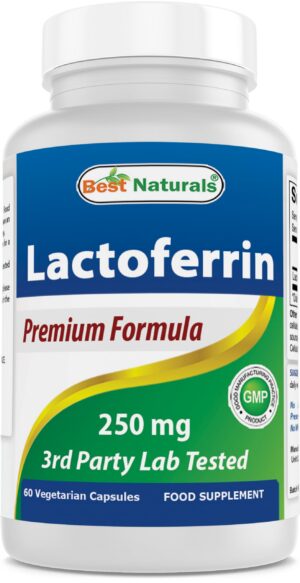 Version 1.0.0 Best Naturals Lactoferrina 60 cápsulas etiqueta frontal