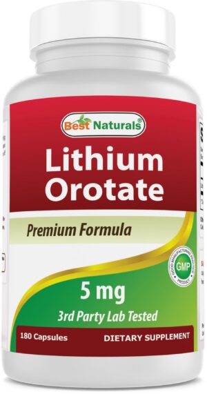 Frasco de litio orotate 5 mg