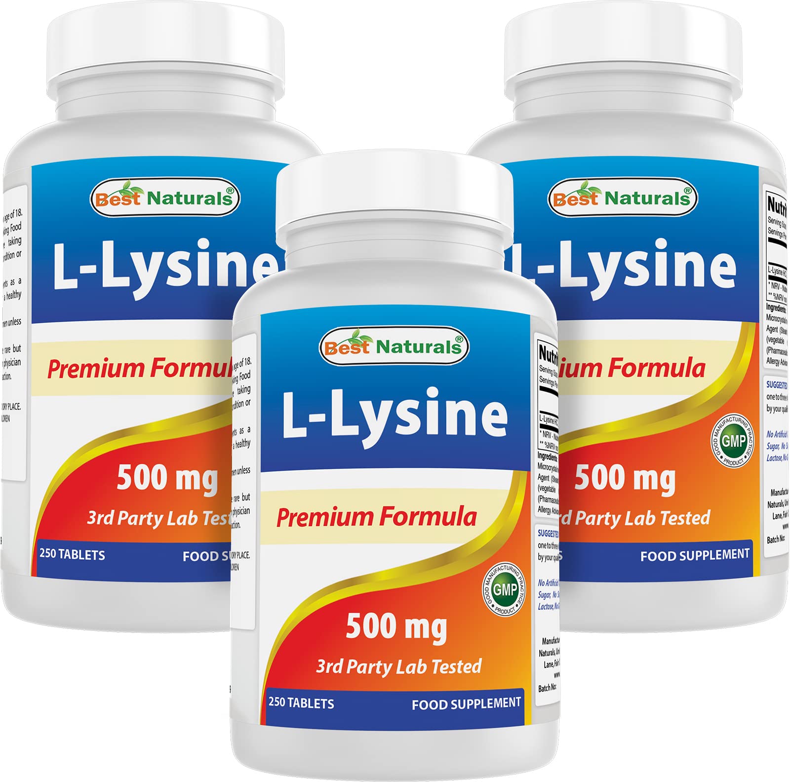 L-Lysine, 500 mg