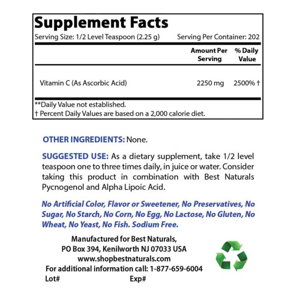 Polvos lisina en el frasco