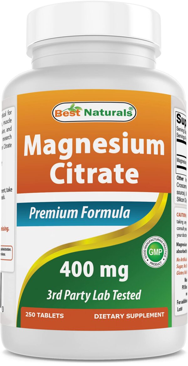 Version 1.0.0 Best Naturals Magnesio Citrato 400 mg botella