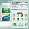 Etiqueta de NAC N-Acetyl-Cysteine 600 mg