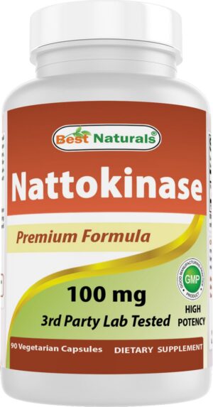 Frente del frasco Best Naturals nattokinasa