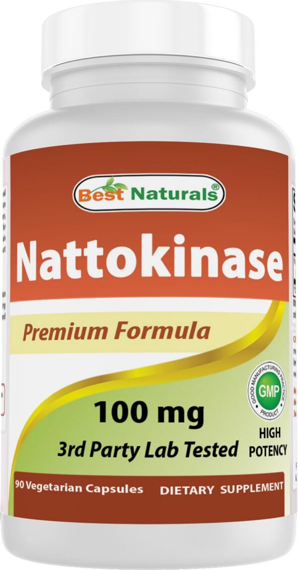 Version 1.0.0 Frente del frasco Best Naturals nattokinasa