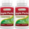 Best Naturals pectina de manzana suplemento 700 mg cápsulas