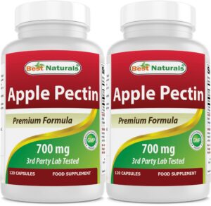 Best Naturals pectina de manzana suplemento 700 mg cápsulas