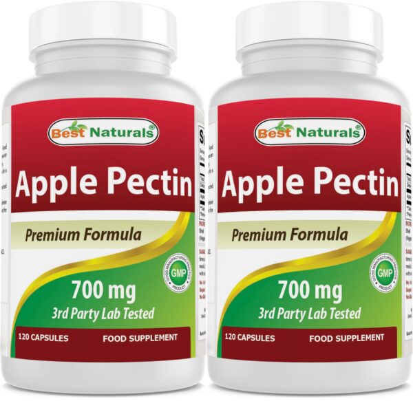 Best Naturals pectina de manzana suplemento 700 mg cápsulas