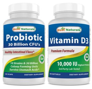 Version 1.0.0 Best Naturals probiótico frasco