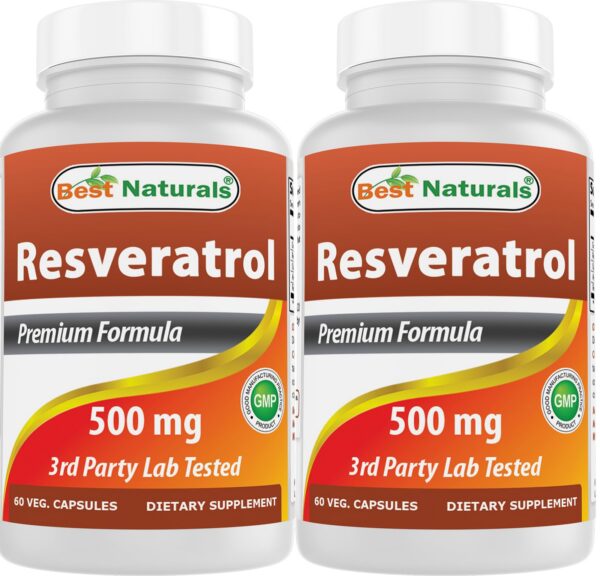 Frente de frasco Best Naturals Resveratrol Complex