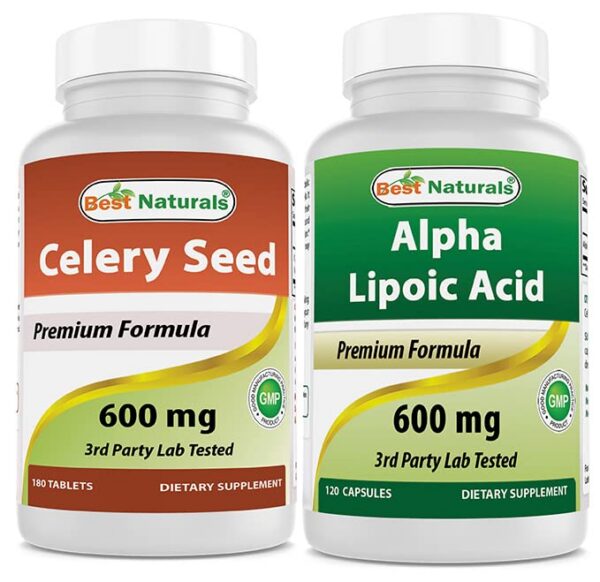 Frontal del envase Best Naturals semilla de apio 600 mg