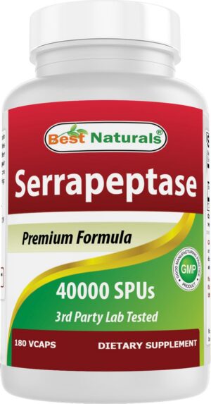 Frasco de Best Naturals Serrapeptase 40000 SPUs
