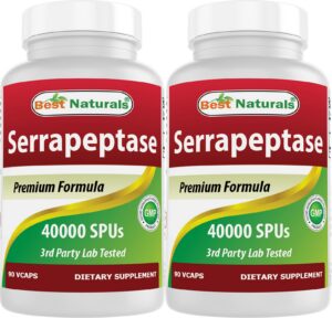 Botella Best Naturals Serrapeptase 90 Vcaps