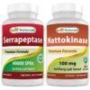 Best Naturals serrapeptase 40000 SPUs y nattokinasa etiqueta