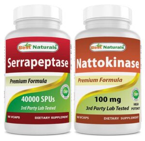 Version 1.0.0 Best Naturals serrapeptase 40000 SPUs y nattokinasa etiqueta