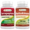 Frasco de Best Naturals Serrapeptase y Nattokinase