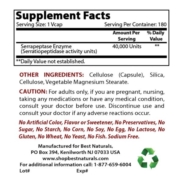 Etiqueta frontal de Best Naturals