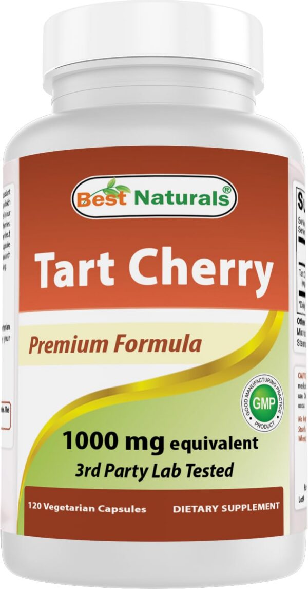 Version 1.0.0 Frente de cápsulas vegetales Best Naturals Tart Cherry 1000 mg