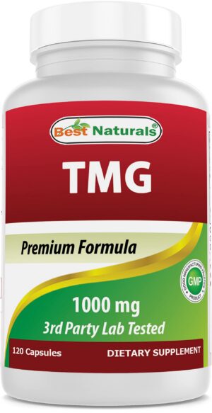 Version 1.0.0 Frasco de Best Naturals TMG 1000 mg cápsulas