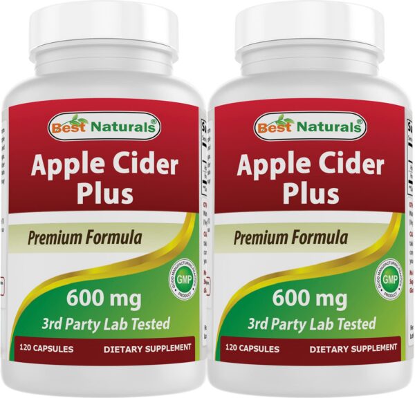 Best Naturals Vinagre de Sidra de Manzana suplemento 600mg