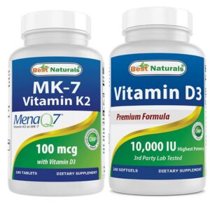 Version 1.0.0 Best Naturals Vitamina K2 MK7 frasco frontal