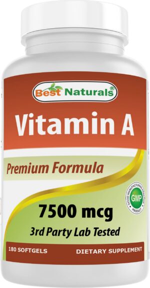 Version 1.0.0 Best Naturals vitamina a 25000 iu frasco 180 softgels