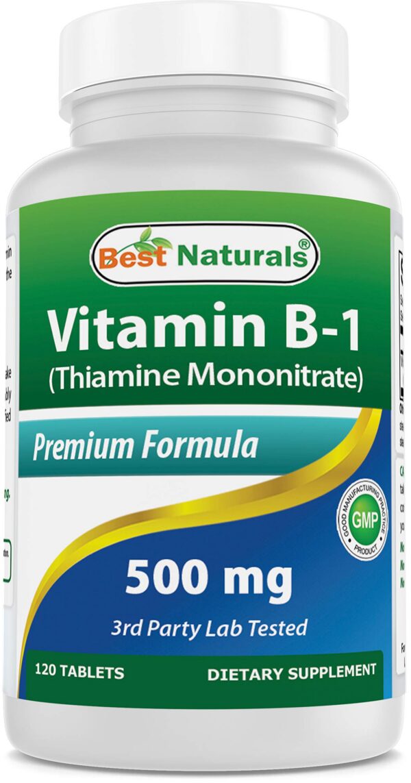 Best Naturals Vitamina B1 500mg 120 tabletas envase