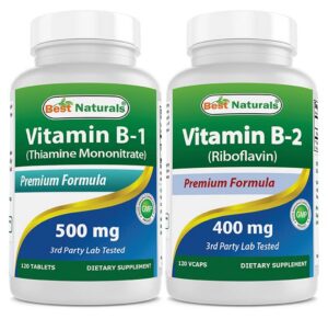Botella Best Naturals vitamina B1 y B2 120 tabletas