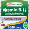 Botella Best Naturals Vitamina B12 6000 mcg 60 tabletas