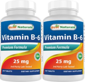 Best Naturals vit B6 botella 250 tabletas frontal