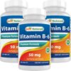 Best Naturals Vitamina B6 50 mg frasco tabletas paquete