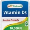 Best Naturals Vitamina D3 frasco frontal
